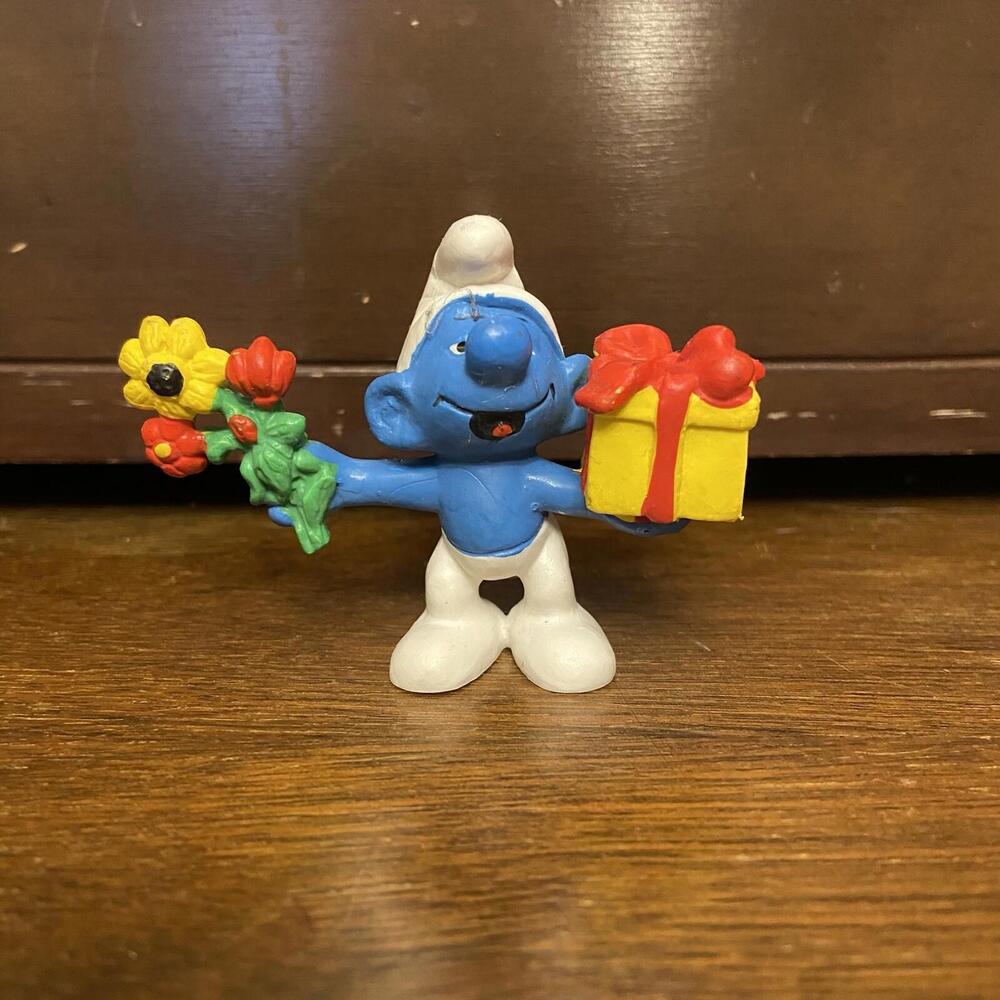 Super Smurf 1978 Vintage Schleich Smurfs Figure Peyo Nostalgia Figurine Toy